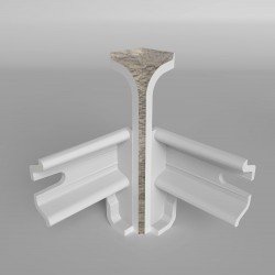 УГОЛ ВНУТРЕННИЙ СЕКВОЙЯ СЕРАЯ 435 ДЛЯ ПЛИНТУСА COMFORT (флоупак-2шт.)