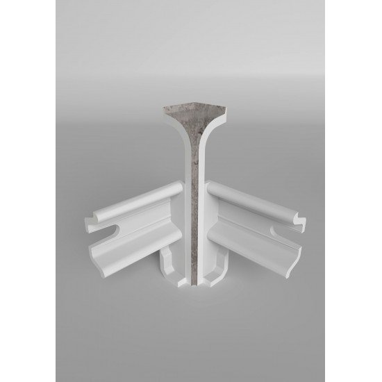 УГОЛ ВНУТРЕННИЙ ЛОФТ СЕРЫЙ 437 ДЛЯ ПЛИНТУСА COMFORT (флоупак-2шт.)