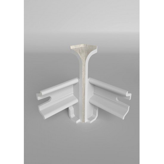 УГОЛ ВНУТРЕННИЙ ЛОФТ СВЕТЛО-СЕРЫЙ 438 ДЛЯ ПЛИНТУСА COMFORT (флоупак-2шт.)