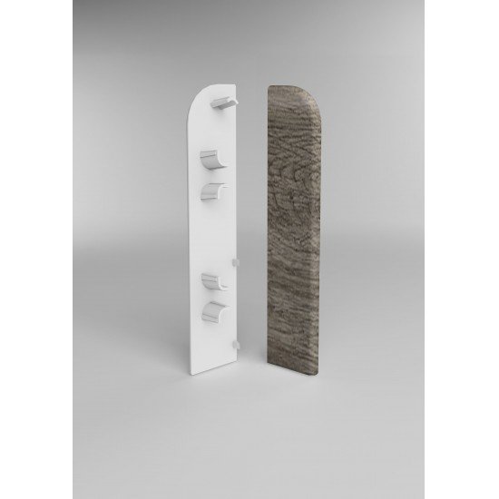 ЗАГЛУШКА ТОРЦЕВАЯ ДУБ ПЕПЕЛЬНЫЙ 401 ДЛЯ ПЛИНТУСА COMFORT (флоупак-1пара)