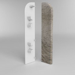 ЗАГЛУШКА ТОРЦЕВАЯ ДУБ СЕРЫЙ 406 ДЛЯ ПЛИНТУСА COMFORT (флоупак-1пара)