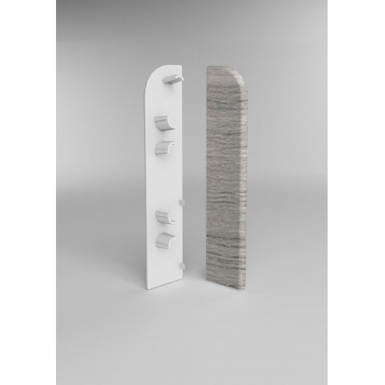 ЗАГЛУШКА ТОРЦЕВАЯ ЯСЕНЬ СЕРЫЙ 421 ДЛЯ ПЛИНТУСА COMFORT (флоупак-1пара)