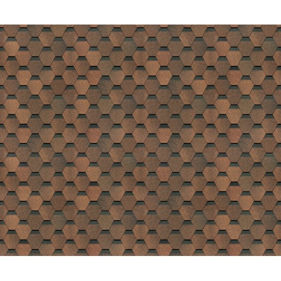 ГИБКАЯ ЧЕРЕПИЦА ШЕСТИГРАННИК СВЕТЛО-КОРИЧНЕВЫЙ DOCKE-PIE EURASIA