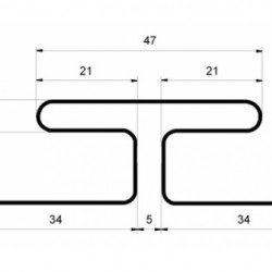 H Профиль соединительный СЕРЫЙ для сайдинга GrandLine 3,0м