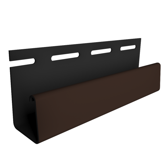 J-ПРОФИЛЬ ШОКОЛАДНЫЙ 18мм 3,0м ДЛЯ ФАСАДНЫХ ПАНЕЛЕЙ DOCKE