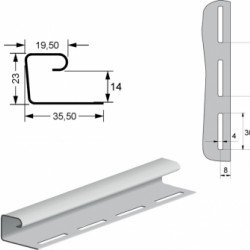 J Профиль ПЕРСИКОВЫЙ для сайдинга GrandLine 3,0м