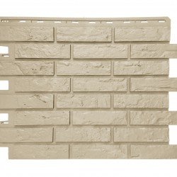 ФАСАДНАЯ ПАНЕЛЬ КИРПИЧ РИЖСКИЙ ЭКО КРЕМОВЫЙ 710х560мм АЛЬТА-ПРОФИЛЬ