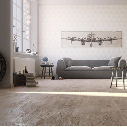 ПАРКЕТНАЯ ДОСКА ДУБ TUNDRA WHITE MATT (POLARWOOD)