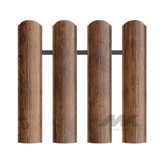 ШТАКЕТНИК ЕВРОПЛАНКА 130мм ТЕМНЫЙ ДУБ ДВУСТОРОННИЙ ПОД ДЕРЕВО МК-ТРЕЙД