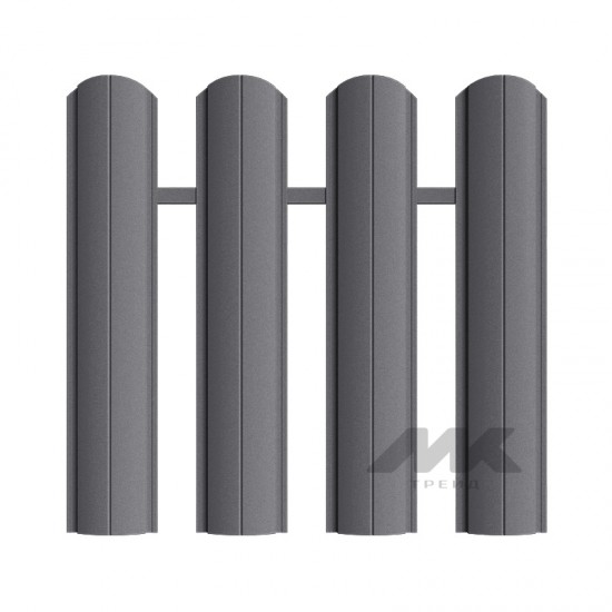 ШТАКЕТНИК ЕВРОПЛАНКА 130мм СЕРЫЙ ГРАФИТ ДВУСТОРОННИЙ МАТОВЫЙ МК-ТРЕЙД
