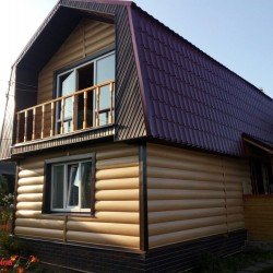 САЙДИНГ БЛОК-ХАУС ЛЮКС КАШТАН ВН-01 3100х202мм АЛЬТА-ПРОФИЛЬ