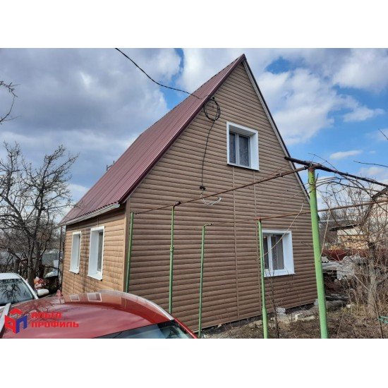 САЙДИНГ БЛОК-ХАУС ЛЮКС ОРЕХ ВН-01 3100х202мм АЛЬТА-ПРОФИЛЬ