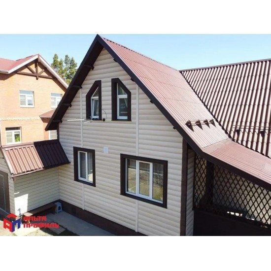 САЙДИНГ БЛОК-ХАУС ЛЮКС ЯСЕНЬ ВН-01 3100х202мм АЛЬТА-ПРОФИЛЬ