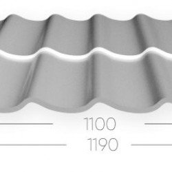 Металлочерепица МОНТЕРРЕЙ Глянцевая Двусторонняя 0,45мм СкайПрофиль