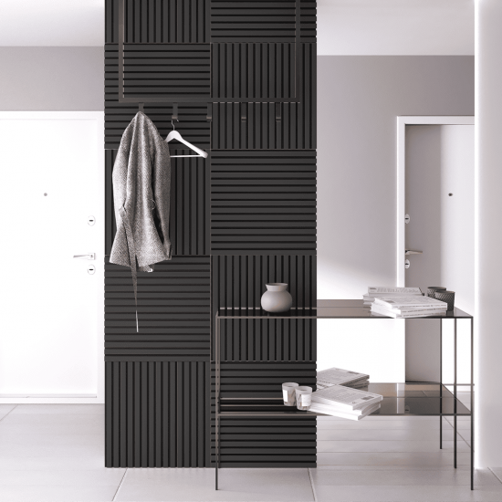 ПАНЕЛЬ СТЕНОВАЯ АКУСТИЧЕСКАЯ МДФ BLACK LEAD COMFORT 600х600х9мм (STELLA)