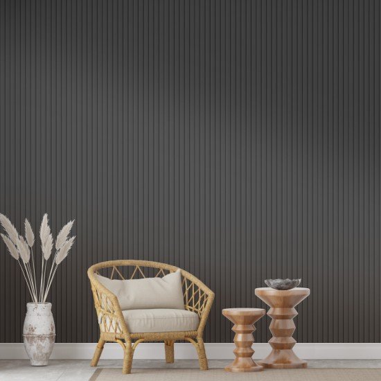 СТЕНОВАЯ ПАНЕЛЬ РЕЕЧНАЯ МДФ BLACK LEAD BEATS DE LUXE (STELLA)