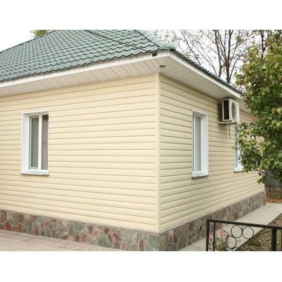 САЙДИНГ БЛОК-ХАУС КРЕМОВЫЙ 3050х230мм Ю-ПЛАСТ