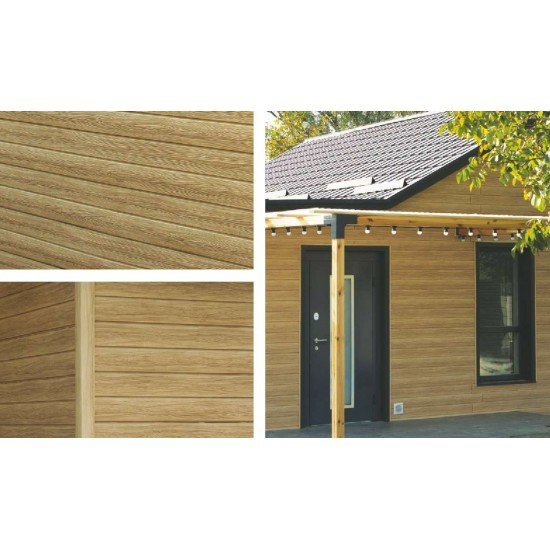 ФАСАДНАЯ ПАНЕЛЬ ХОКЛА ЛИСТВЕННИЦА СВЕТЛАЯ 2000х250мм Ю-ПЛАСТ