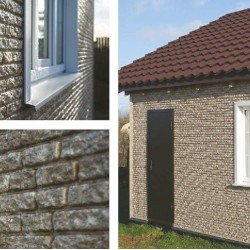 ФАСАДНАЯ ПАНЕЛЬ КВАРЦИТ СВЕТЛО-БЕЖЕВЫЙ 2000х250мм СТОУН-ХАУС Ю-ПЛАСТ