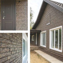 ФАСАДНАЯ ПАНЕЛЬ КВАРЦИТ КОРИЧНЕВЫЙ 2000х250мм СТОУН-ХАУС Ю-ПЛАСТ