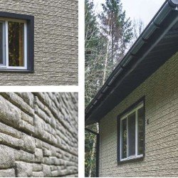 ФАСАДНАЯ ПАНЕЛЬ СЛАНЕЦ СВЕТЛО-СЕРЫЙ 2000х225мм СТОУН-ХАУС Ю-ПЛАСТ