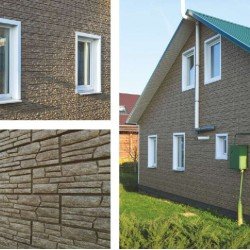 ФАСАДНАЯ ПАНЕЛЬ СЛАНЕЦ БУРЫЙ 2000х225мм СТОУН-ХАУС Ю-ПЛАСТ