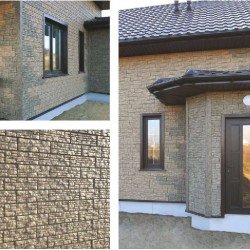 ФАСАДНАЯ ПАНЕЛЬ СЛАНЕЦ БЕЖЕВЫЙ 2000х225мм СТОУН-ХАУС Ю-ПЛАСТ