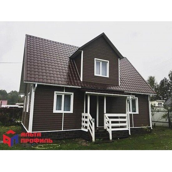 САЙДИНГ АКРИЛОВЫЙ КОРАБЕЛЬНЫЙ БРУС ОРЕХ ТЕМНЫЙ 3660х230мм КАНАДА ПЛЮС ПРЕМИУМ АЛЬТА-ПРОФИЛЬ