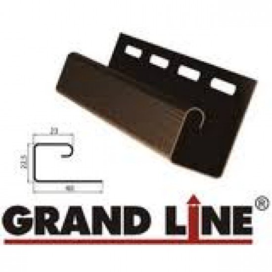 J Профиль КОРИЧНЕВАЯ для сайдинга GrandLine 3.0м