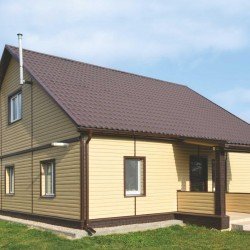 САЙДИНГ БЛОК-ХАУС ДУБ ЗОЛОТОЙ 3050х230мм ТИМБЕР-БЛОК Ю-ПЛАСТ