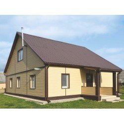 САЙДИНГ БЛОК-ХАУС ДУБ ЗОЛОТОЙ 3050х230мм ТИМБЕР-БЛОК Ю-ПЛАСТ