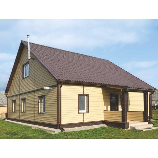 САЙДИНГ БЛОК-ХАУС ДУБ ЗОЛОТОЙ 3050х230мм ТИМБЕР-БЛОК Ю-ПЛАСТ