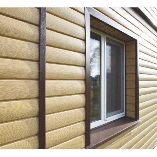 САЙДИНГ БЛОК-ХАУС ДУБ ЗОЛОТОЙ 3050х230мм ТИМБЕР-БЛОК Ю-ПЛАСТ