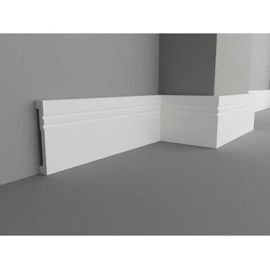 ПЛИНТУС НАПОЛЬНЫЙ ДЮРОПОЛИМЕРНЫЙ UHD PN 080.12 2000х80мм FAMILY PLINTUS