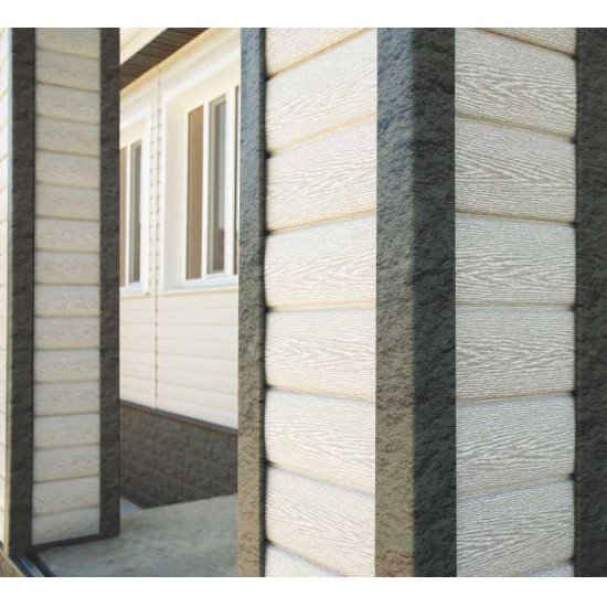 САЙДИНГ БЛОК-ХАУС ЯСЕНЬ БЕЛЕНЫЙ 3050х230мм ТИМБЕР-БЛОК Ю-ПЛАСТ