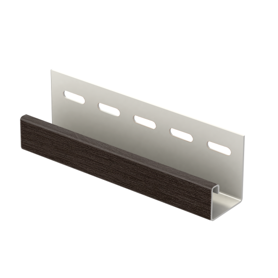 J-ПЛАНКА РЕЙКА ФАСАДНАЯ ОРЕХ ТЕМНЫЙ 3,05м ТИМБЕР-БЛОК Ю-ПЛАСТ