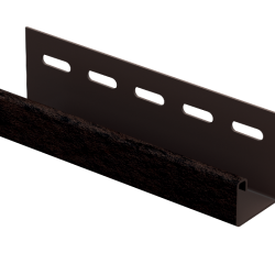 J-ПЛАНКА ТЕМНО-КОРИЧНЕВАЯ 3,05м ДЛЯ СОФФИТА Ю-ПЛАСТ