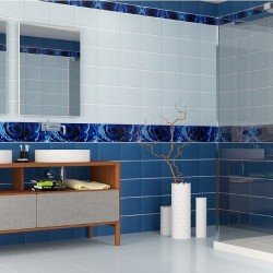 КОМПЛЕКТ ПАНЕЛЕЙ ПВХ КАПЛИ РОСЫ СИНИЕ 2700х500мм (UNIQUE)