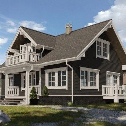 САЙДИНГ КОРАБЕЛЬНЫЙ БРУС ГРАФИТ D4.5D 3600х232мм DOCKE PREMIUM