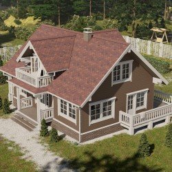 Cайдинг АЛТАЙСКИЙ БЛОК-ХАУС ЛИСТВЕННИЦА D4.7T 3600х240мм DOCKE LUX