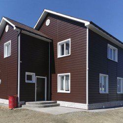 САЙДИНГ КОРАБЕЛЬНЫЙ БРУС ТЕМНЫЙ ДУБ АКРИЛОВЫЙ 3000х203мм GRAND-LINE SLIM