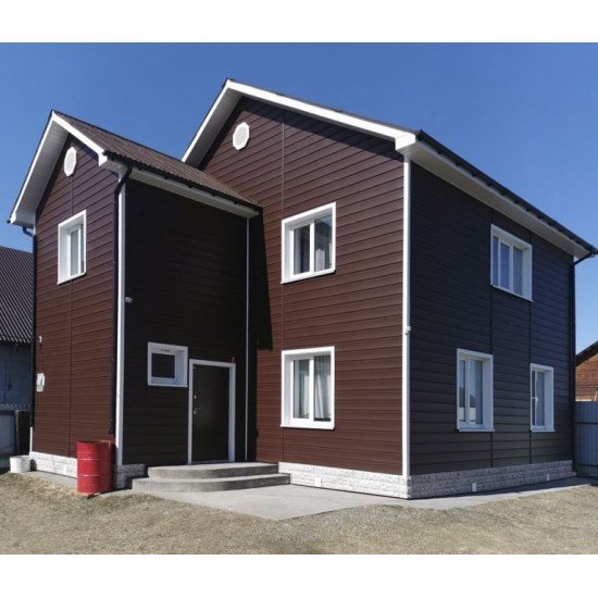 САЙДИНГ КОРАБЕЛЬНЫЙ БРУС ТЕМНЫЙ ДУБ АКРИЛОВЫЙ 3000х203мм GRAND-LINE SLIM