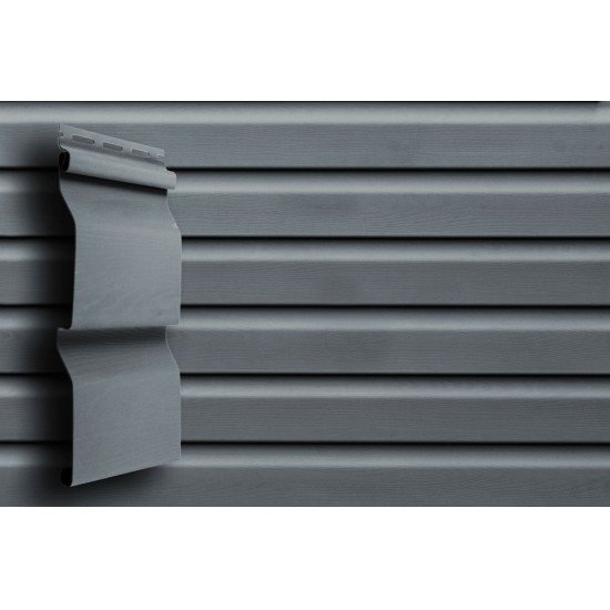 САЙДИНГ КОРАБЕЛЬНЫЙ БРУС ГРАФИТ АКРИЛОВЫЙ 3000х203мм GRAND-LINE SLIM