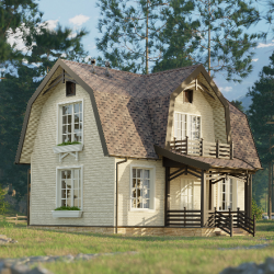 Cайдинг АМУРСКИЙ БЛОК-ХАУС ЛИСТВЕННИЦА D4.7T 3600х240мм DOCKE LUX