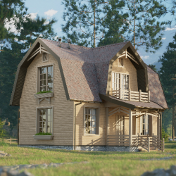 Cайдинг СИБИРСКИЙ БЛОК-ХАУС ЛИСТВЕННИЦА D4.7T 3600х240мм DOCKE LUX