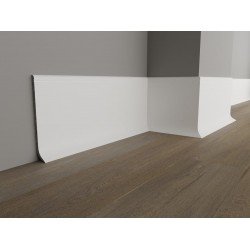 ПЛИНТУС НАПОЛЬНЫЙ ДЮРОПОЛИМЕРНЫЙ UHD STRADA-100 БЕЛЫЙ 2000х100мм FAMILY PLINTUS