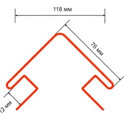 УГОЛ НАРУЖНЫЙ 75мм ЖАСМИН 3,0м ДЛЯ САЙДИНГА ТЕХНО-НИКОЛЬ